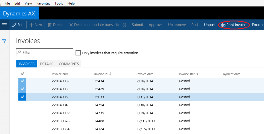 print multiple invoices into one pdf