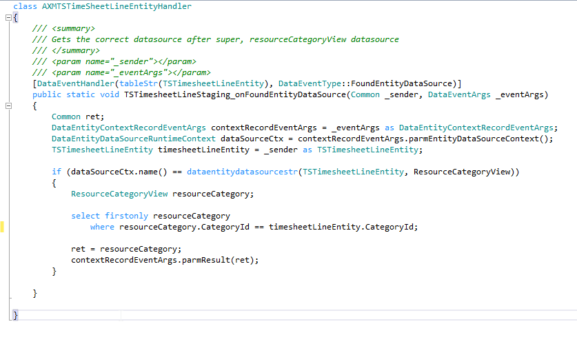 Extending standard data entity with fields coming from a view 4