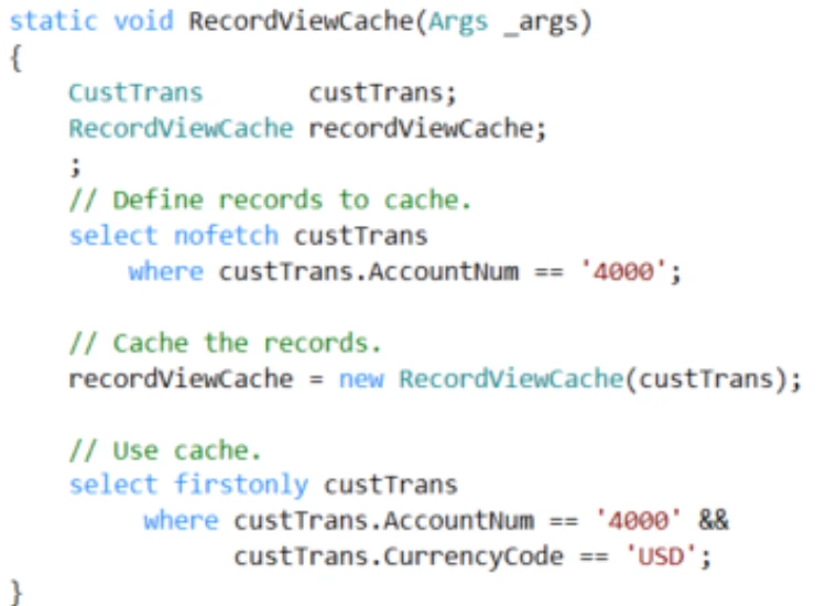 RecordViewCache class